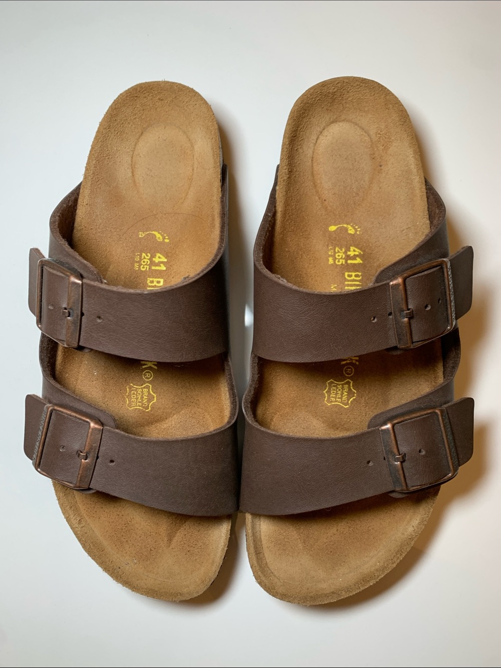 NWT - Men’s Birkenstock Brown Double Strap Slide Sandals